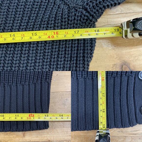 Talbots‎ Petites black knit 3/4 sleeve cropped cardigan sweater Size Petite - Picture 11 of 15